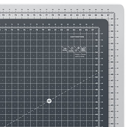 Arteza Base de corte autorreparable para cuchilla circular, Tamaño A1 90 x 60 cm (3 mm de grosor), Alfombrilla de doble cara para costura, Plancha de corte para medir en centímetros