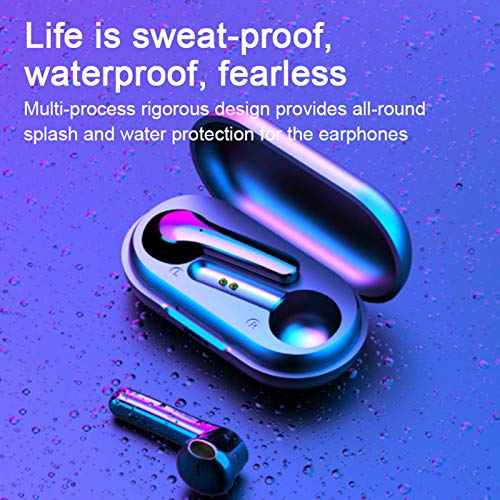 Auriculares Bluetooth, Auriculares Inalámbricos Bluetooth 5 en la Oreja con Caja de Carga, Carga Rápida Type-C, IPX6 Impermeable,Control Táctil, Reproducción de 30Horas,para Trabajar o Viajar (Y03)