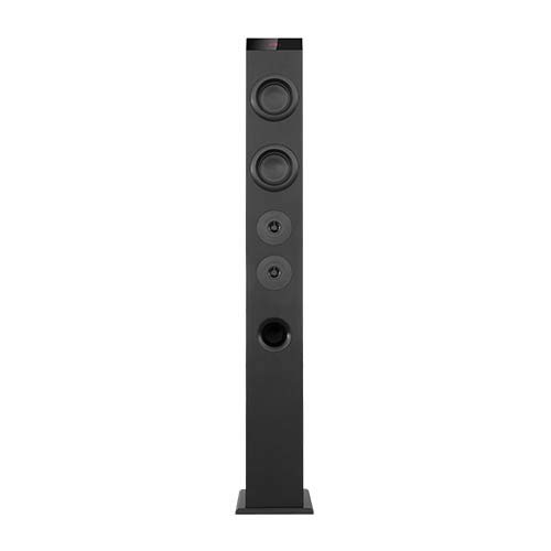 Avenzo - Torre de Sonido, Modelo AV-ST4001B, Potencia de 80 W, Con Bluetooth, Con Ranura microSD y USB, Incluye Radio FM, Dimensiones: 158 mm x 240 mm x 998 mm, Color Negro