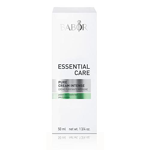 BABOR ESSENTIAL CARE Pure Cream Intense, Crema facial clarificante para pieles con imperfecciones, Con activos naturales, Fórmula vegana, 1 x 50 ml