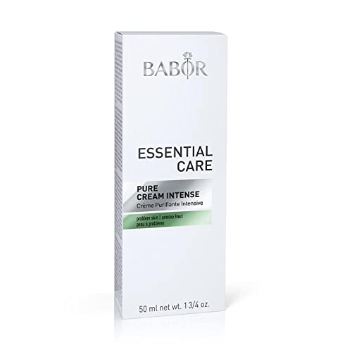 BABOR ESSENTIAL CARE Pure Cream Intense, Crema facial clarificante para pieles con imperfecciones, Con activos naturales, Fórmula vegana, 1 x 50 ml