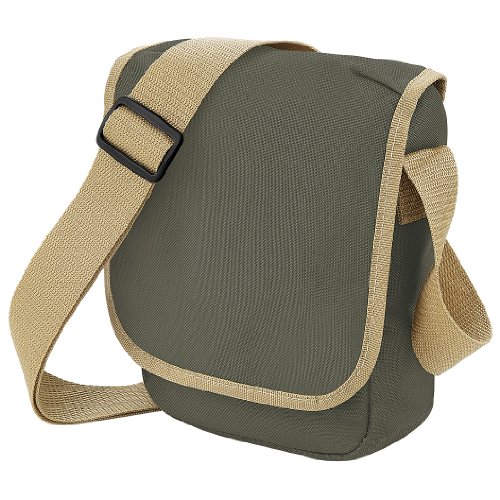 Bagbase - Bolso bandolera mini (2 ltiros) (Talla Única/Oliva/caramelo)