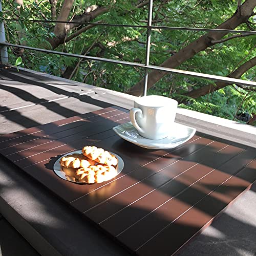 Bandeja de MDF Plegable y portátil para sofá o sillón. Mesa para Colocar en Brazo para sofá. Ideal para Bebidas, Mando a Distancia o celulares.