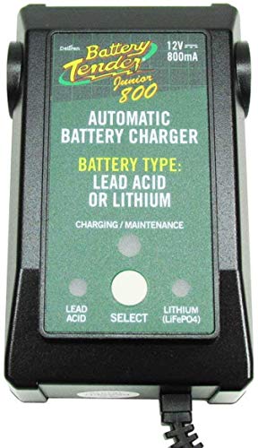 BATTERY TENDER Junior 022-0199-DL-UK - Cargador automático de batería (800 mA, 12 V, ácido de Plomo y Litio)