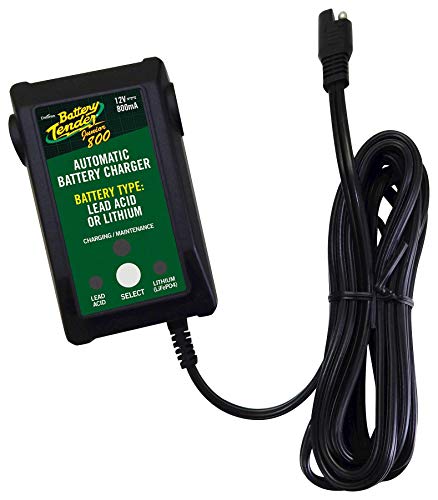 BATTERY TENDER Junior 022-0199-DL-UK - Cargador automático de batería (800 mA, 12 V, ácido de Plomo y Litio)