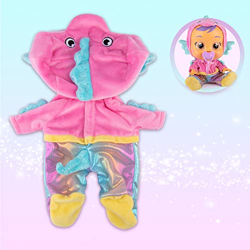 BEBÉS LLORONES Fantasy Pijama de Amigo Marino | Accesorio pijama de color rosa con Purpurina y Chupete para tu Bebé Llorón y muñecas - Juguete y Regalo para niñas y niños +18 Meses