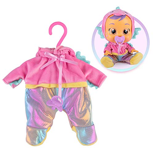 BEBÉS LLORONES Fantasy Pijama de Amigo Marino | Accesorio pijama de color rosa con Purpurina y Chupete para tu Bebé Llorón y muñecas - Juguete y Regalo para niñas y niños +18 Meses