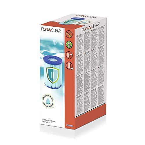 Bestway 58503 - Set de Dos Filtro de Agua Anti-Microbial Tipo II para Depuradora de Cartucho 2.006 y 3.028 litros/hora