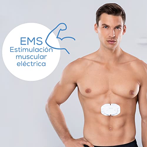 Beurer EM 70 Dispositivo TENS / EMS inalámbrico, dispositivo de corriente de estimulación sin cables para terapia del dolor, estimulación muscular y masaje, con app, 4 electrodos incluidos