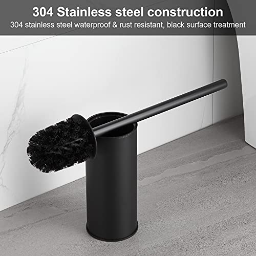 bgl 304stainless acero de pie cepillo de inodoro para la decoración del baño (negro)