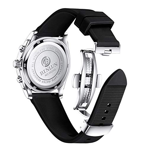 BINLUN Correas Reloj de Silicona 18mm 19mm 20mm 21mm 22mm 24mm Correas de Relojes para Hombre y Mujer, Pulseras de Repuesto de smartwatches de Liberación Rápida con 8 Colores