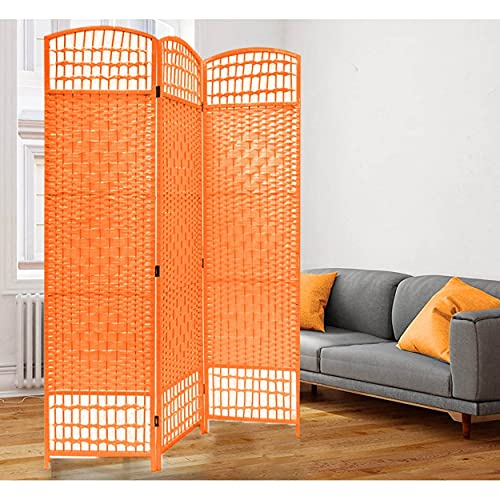 Biombo Separador de ambientes. Economico. Naranja de Junco Natural para decoración 170 x 120 cm - Hogar y más