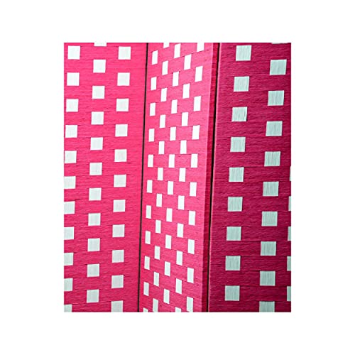 Biombo Separador de ambientes,Banco y Fucsia, montado sobre Bastidor Madera, para decoración 180 x 135 cm - Hogar y más