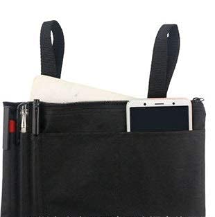 Bolsa for silla de ruedas Bolsa de almacenamiento de viaje for silla de ruedas resistente al agua Movilidad Scooter Reposabrazos Durable (Negro)