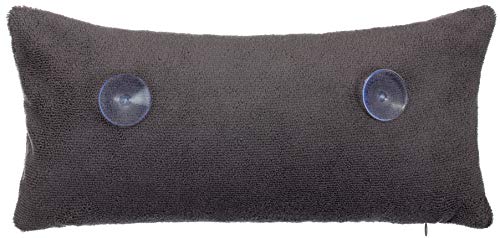 Brandsseller Wellness - Almohada para bañera con ventosas y cremallera (microfibra suave, soporta cabeza y cuello, aprox. 40 x 20 cm), color gris antracita