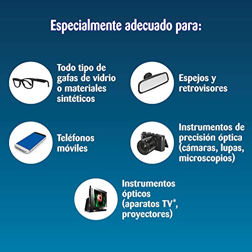 Bref Toallitas Limpiadoras para Gafas, Smartphones, Cámaras, Espejos y otros Dispositivos y Superficies - 20 Unidades