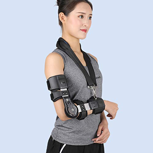 Cajolg Soporte de fijación de codo para brazo ajustable para extensión de brazo, protector de fractura adecuado para codo, contractura, codo, fractura, ligamento, brazo izquierdo