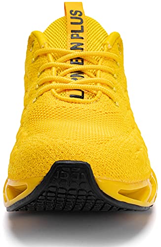 Calzados Asfalto Hombre Sneakers Cómodo Ligero Zapatos Amarillo 41