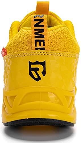 Calzados Asfalto Hombre Sneakers Cómodo Ligero Zapatos Amarillo 41