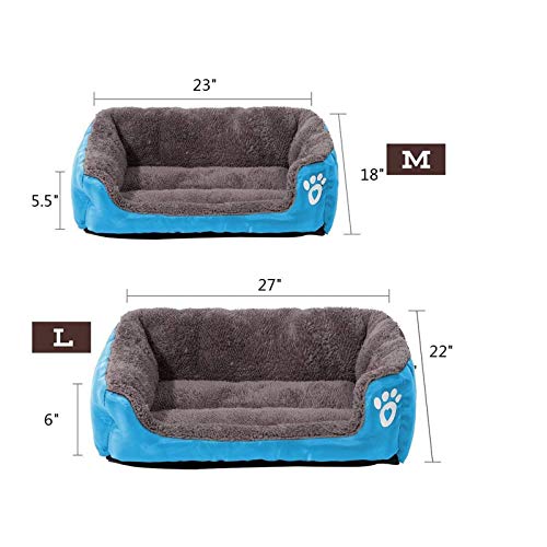 Cama para Mascotas Camas Perros Caseta Perros Colchoneta Dormir Cojín para Dormir Perrera Súper Suave con Función Impermeable Cojín para Nido Fossa para Gatos Perros Pequeños Y Medianos,A-80 * 60CM