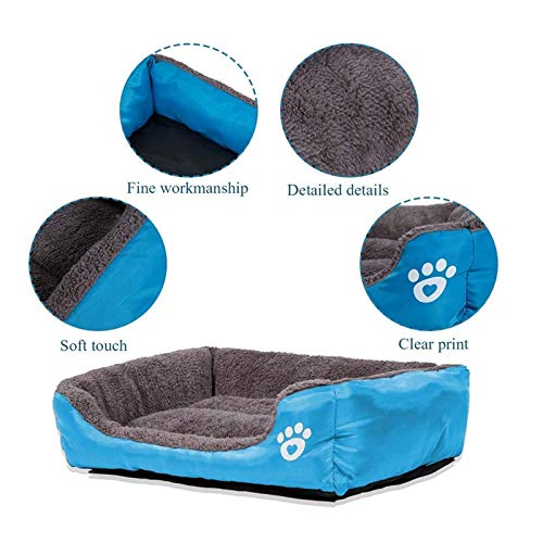 Cama para Mascotas Camas Perros Caseta Perros Colchoneta Dormir Cojín para Dormir Perrera Súper Suave con Función Impermeable Cojín para Nido Fossa para Gatos Perros Pequeños Y Medianos,A-80 * 60CM