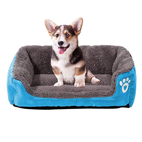 Cama para Mascotas Camas Perros Caseta Perros Colchoneta Dormir Cojín para Dormir Perrera Súper Suave con Función Impermeable Cojín para Nido Fossa para Gatos Perros Pequeños Y Medianos,A-80 * 60CM