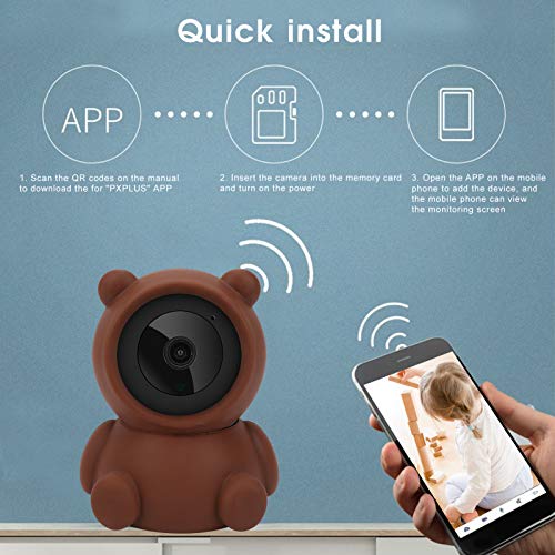 Cámara de Seguridad, Cámara WiFi, Oso Pardo que Diseña 1080P para la Tienda del Hogar del Almacén de la Empresa(#1)