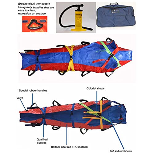 Camillas portátiles para traslado de Pacientes de Emergencia, Camilla de colchón al vacío médica Plegable con 8 Asas y Bolsa de Transporte, Rescate en terrenos complejos