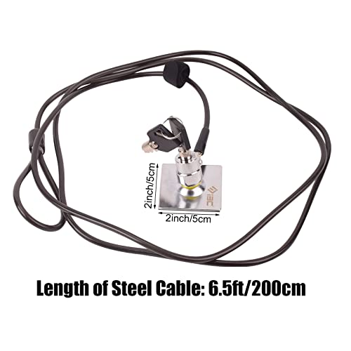 Candado de Seguridad para Computadora Portátil I3C con Cable de Combinación de Llave Digital de 4 Dígitos, Cable Antirrobo con Barril Plateado (1pc)