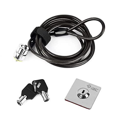 Candado de Seguridad para Computadora Portátil I3C con Cable de Combinación de Llave Digital de 4 Dígitos, Cable Antirrobo con Barril Plateado (1pc)