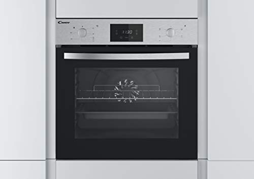 Candy Smart FCS 605 X/E, Horno multifunción, 65L, Digital, Cuba limpieza por agua, Rejillas antivuelco, Puerta desmontable de doble cristal efecto espejo, Ventilador enfriamiento, 2100W, Inox, Clase A