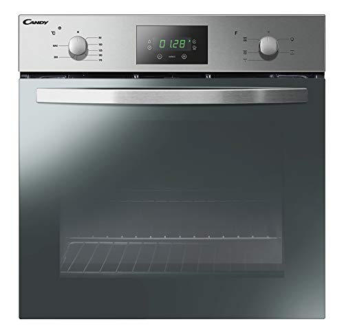 Candy Smart FCS 605 X/E, Horno multifunción, 65L, Digital, Cuba limpieza por agua, Rejillas antivuelco, Puerta desmontable de doble cristal efecto espejo, Ventilador enfriamiento, 2100W, Inox, Clase A