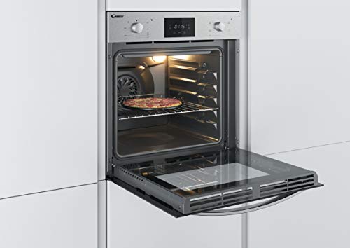 Candy Smart FCS 605 X/E, Horno multifunción, 65L, Digital, Cuba limpieza por agua, Rejillas antivuelco, Puerta desmontable de doble cristal efecto espejo, Ventilador enfriamiento, 2100W, Inox, Clase A