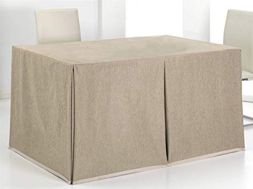 CAÑETE - Falda Camilla Rectangular con Pliegue CUSMO 70x120 cm - Color Beig