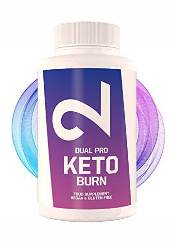 Cápsulas Dual Pro Keto Burn - Suplemento Dietético | Todo Natural | Vegano Y Sin Gluten | 60 Cápsulas Veganas Cetogénicas | Para Mujeres Y Hombres | Suplemento Dietético Sin Aditivos Ni Estimulantes