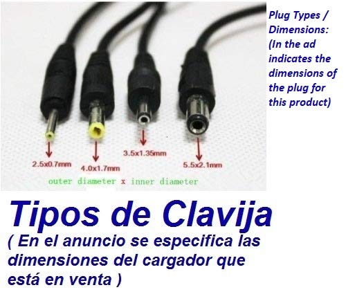 CARGADOR ESP Cargador Corriente 16V 2A 2000mA 5.5mm 2.1mm 32W Cable Alimentacion Adaptador Recambio Power Supply Replacement