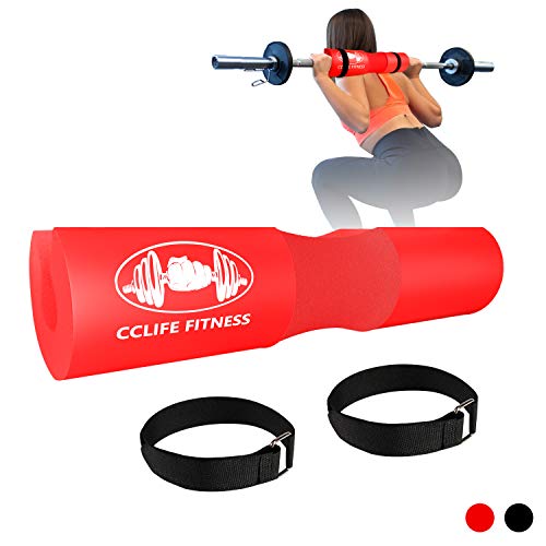 CCLIFE ZERRO Barbell Squat Pad Protectora del Espalda Barbell scuad Almohadilla de protección ergonómica Avanzada para Cuello y Hombros para Sentadillas, Color:DNKPS001A0000rot