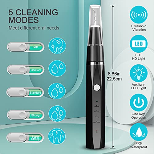 Cepillos de Dientes,KiIKEX Limpieza de los Dientes Cepillos Dentales, Limpieza Dental Bucal Limpiador Kit con 5 Modos 3 cabezales-Totalmente actualizado