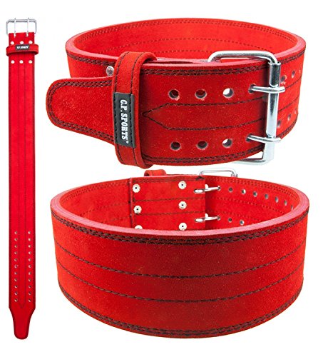 Cinturón de halterofilia o fitness de C.P. Sports, T8-rot-s-cp, rojo, S=68-94cm