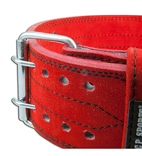 Cinturón de halterofilia o fitness de C.P. Sports, T8-rot-s-cp, rojo, S=68-94cm