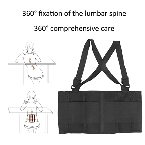 Cinturón de Soporte para la Espalda, Alivio del Dolor, Gancho de Ampliación, Sujetador de Bucle, Cinturón de Entrenamiento para la Cintura para Deportes, Fitness, para Correr(XL)