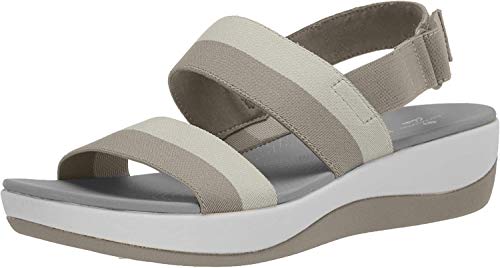 Clarks Arla Jacory, Sandalias de Talón Abierto Mujer, Beige (Sand Multi Sand Multi), 40 EU