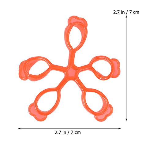 CLISPEED 2 Piezas de Fuerza de Agarre Entrenador Estirador de Dedo Mano Dedo Fortalecedor de Antebrazo para Atletas Músicos de Escalada en Roca Túnel Carpiano Rojo