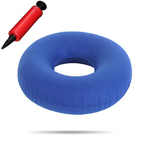 Cojín Antiescaras Redondo Almohada,Almohada Suave para Hemorroides,Cojín Redondo Coxis Inflable,Suave para Hemorroides,Cojín Inflable Redondo