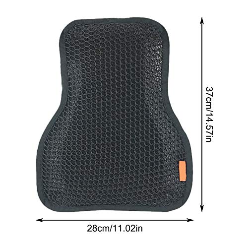 Cojín de asiento de motocicleta con malla 3D de refrigeración de aire, almohadillas protectoras de glúteos, funda de asiento de motocicleta, transpirable, talla S