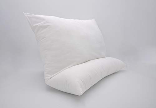 Colas Normand 73130237 Almohada Multipoción Suave, 62 x 65 cm, 100% Algodón, Ergonómica, Cojín de Lectura, Cuña de Respaldo, Sofá y Cama, Ajustable, Lavable, Fabricado en Francés, Color Blanco