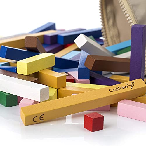 Colifree - Regletas matematicas de Madera en Bolsa, Colores Montessori, Educativo