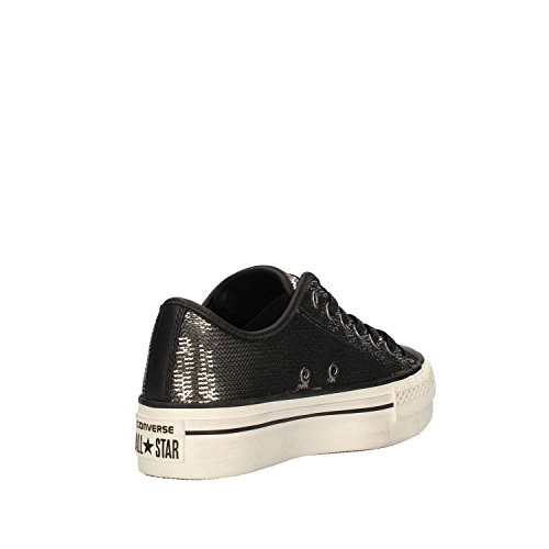 Converse CTAS Ox Platform Sequins, Zapatillas Tobilleras Mujer, Negro Thunder Black Black, 36 EU