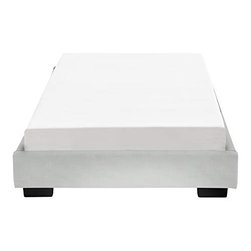 Corium Cama Individual Tapizado en Piel sintética 90 x 200 cm Somier Moderno con Listones para Cama Blanco