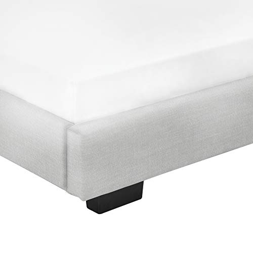 Corium Cama Individual Tapizado en Piel sintética 90 x 200 cm Somier Moderno con Listones para Cama Blanco